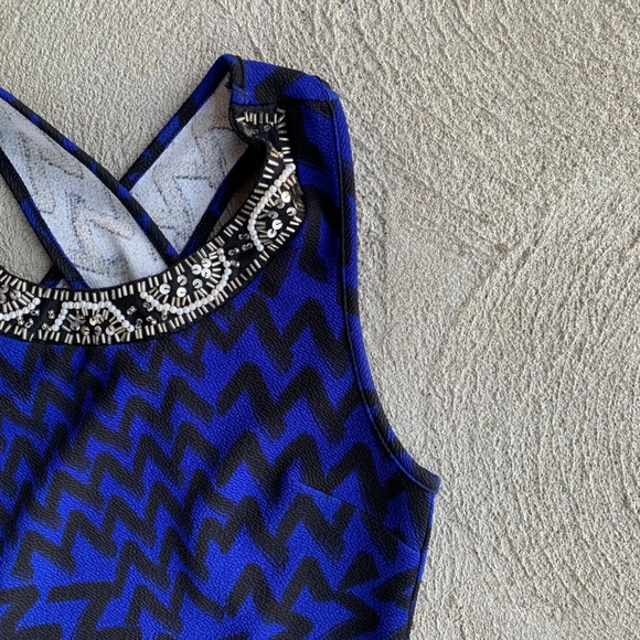 M Boutique - Blue and Black Dress - Size Small - Picture 6 of 6